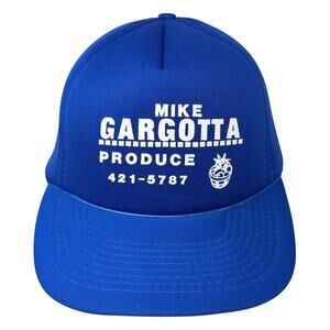 Mike Gargotta Produce Snapback 5 Panel Cap Blue One Size Adjustable Skor